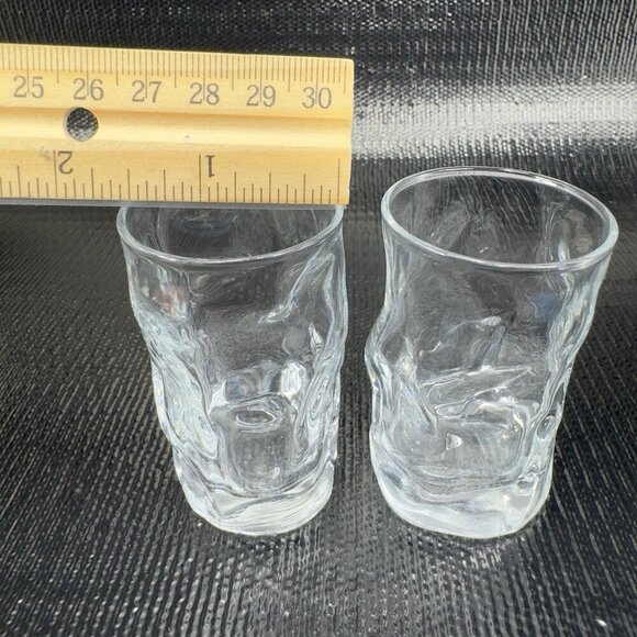 Bormioli Rocco Sorgente Clear Small Barware Glasses Set 2 Shoot Glasses Cups VTG - Picture 3 of 8